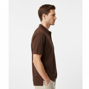 Chemises de golf en coton uni pour hommes de haute qualité, neuves, à manches courtes, respirantes, pour l'été – Vente directe usine - Product Image 3