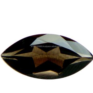 Precio de fábrica Venta 100% Piedra natural Cuarzo ahumado Forma de marquesa Corte facetado Piedras preciosas sueltas de excelente calidad para uso en joyería - Product Image 1