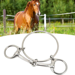 Bocado anti-reversión de acero inoxidable para caballo, con puerto, para potreros, OEM, personalizado - Product Image 3