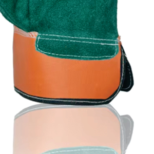 Guantes de Trabajo de Cuero, Palma Verde Naranja, Antideslizantes, Resistentes a la Abrasión, Puño Recto, Guantes de Seguridad de Uso General, 7mil, 5mil, 10mil - Product Image 2