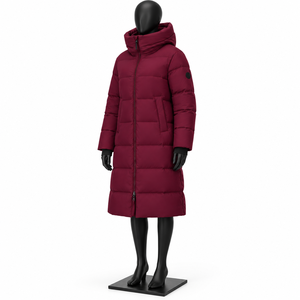 Parka Acolchada para Mujer, Talla Grande, Chaqueta Larga de Plumón con Capucha, Impermeable y Resistente al Viento, para Invierno - Product Image 4
