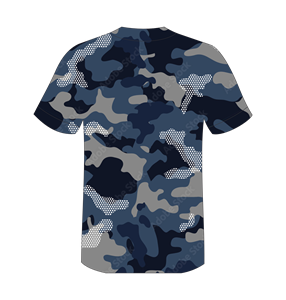 Maillot de baseball personnalisé pour homme, imprimé camouflage, col en V, manches courtes, polyester respirant, vêtements de sport toutes saisons - Product Image 3