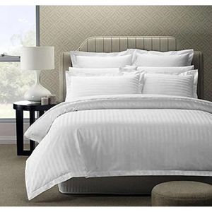 GCotton 220TC Queen Dohar 90x100 Inch Soft Lightweight Striped Bedding Solid <b>Pattern</b> <b>Fitted</b> <b>Sheet</b> for Hotel & Home Sleep Comfort - Product Image 1