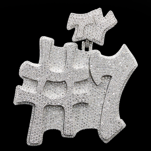 Colgante Hip Hop Bling de Aleación Chapada en Oro con Diamantes de Imitación, Modelo Street Monarch Elite - Product Image 1