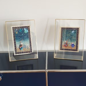 Minimalist Metal Photo <b>Frame</b> Rectangle Vertical Display Stand Gold <b>Black</b> Home Decor - Product Image 3