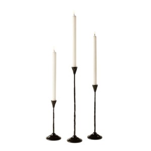 Set Of 3 Black Iron Candle Holders Vintage Metal <b>Tall</b> Candlestick Stand For Dining <b>Table</b> Centerpiece Elegant Home Wedding Decor - Product Image 1