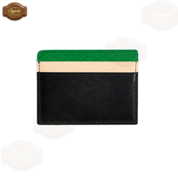 Dompet Kartu Kulit Hijau Mewah |   Dompet Kartu Kulit Asli Tipis untuk Pria |   Dompet Anti RFID OEM ODM Grosir