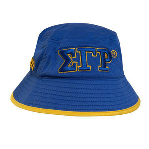 Sombrero de Pescador Flexible Sigma Gamma Rho Azul Rey con Diseño de Letras de la Hermandad Griega, Gorra Casual para Mujer, Personalizada para Universidad, Verano y Actividades al Aire Libre - Product Image 1