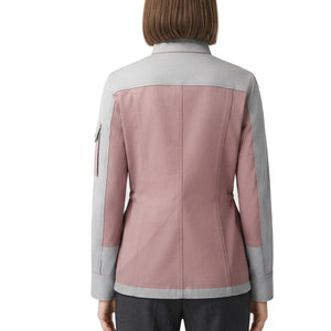 <b>Women</b> Casual <b>Utility</b> <b>Jacket</b> Stand Collar Front Zipper Handy Pocket Design Lightweight Layer For Outdoor Trips And Everyday Wear - Product Image 2