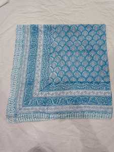 Handcrafted High-Grade Block-Printed Cotton <b>Sarong</b> Summer Beach Cover-Up Dupatta Wrap Soft Breathable Scarf Gift Unisex - Product Image 2