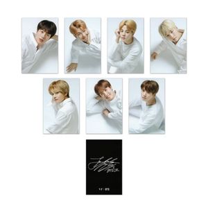 Carte photo originale BTS K-Pop Music Member Sign, lot de 7 pièces, papier noir/blanc, coréen, pour tous les âges - Product Image 1