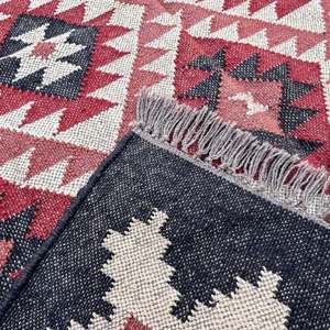 Stylish and Functional 4x6 Wool and Jute Dhurrie <b>Rug</b> Handcrafted Area <b>Rugs</b> with <b>Long</b> Lasting Earthy Elegance - Product Image 6