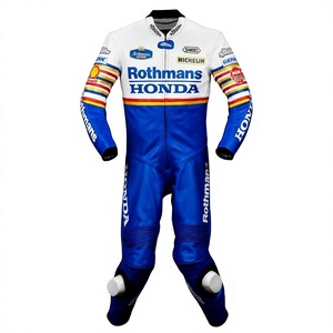 Traje de Carreras Wayne Gardner MotoCP Zonda 1 Pieza de Cuero Vacuno/Canguro para Moto/Traje de Pista/Conducción con Armadura Nivel 2 para Motociclistas - Product Image 1