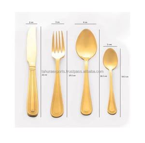 Ensemble de couverts de service couverts en acier inoxydable métallique fini pour la maison et le mariage dans toutes les tailles pour l'exportation - Product Image 2