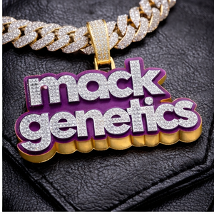 Colgante de Plata 925 Bañado en Oro con Letra Personalizada, Moissanita, Diamante VVS y Esmalte, Estilo Hip Hop, con Incrustaciones Brillantes para Fiesta Nocturna - Product Image 5