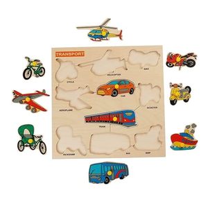 Plateau de jeu éducatif en bois coloré pour enfants avec poignées, formes 3D, sur des thèmes captivants, pour améliorer la mémoire - Product Image 4