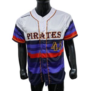 Maillots de baseball américains personnalisés 2025 neufs, surpiqués, grande taille, col en V, manches courtes, en maille, vente en gros - Product Image 1