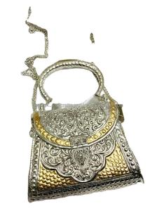 กระเป๋าใส่หมอนทองเหลืองเงางามสำหรับผู้หญิงกระเป๋าถือตอนเย็นกระเป๋าถือสไตล์โบโฮสำหรับงานแต่งงานงานปาร์ตี้อาเกตแฟชั่น - Product Image 2