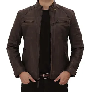 New Fashion Slim Fit Genuine Leather Jacket for Men-High Quality Motorbike Jacket Quick Dry Breathable Features Eco-Friendly - Product Image 6
