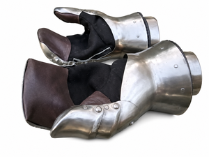 Guantes de Caballero Medievales Hechos a Mano de Alta Calidad, Plateados, de Acero Suave, Armadura de Caballero, Funcionales para Deportes, Históricos, para Guerreros - Product Image 4
