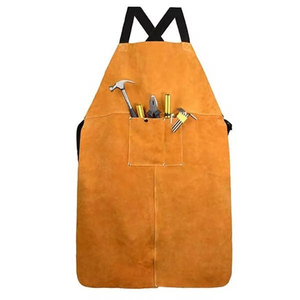 2026 Custom <b>Black</b> Unisex High Quality Breathable Comfortable Short Sleeve Leather <b>Aprons</b> for Professional Kitchen Cooking - Product Image 1