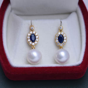 Pendientes Largos de Perlas de Agua Dulce de 10-11 mm, Blancas, de Luz Intensa, con Plata S925, Juego Completo con Broche para Mujer, Incluye Perla - Product Image 1