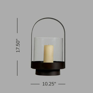 Farol de Metal y Vidrio de Diseño Único con Acabado Verde - Product Image 5