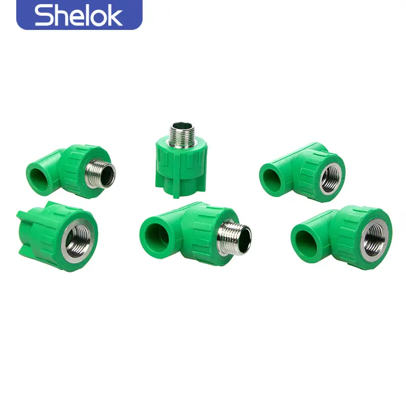 Shelok – raccords de tuyauterie en pvc vert, pour eau chaude et froide