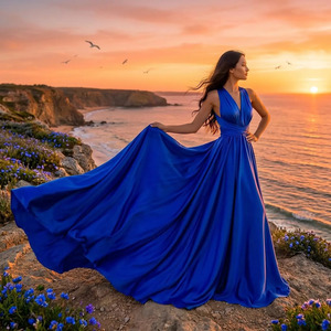 Nuevo Vestido de Dama de Honor Elegante de Satén Convertible Infinity, Vestido de Noche Formal Largo hasta el Suelo, Vestido para Invitadas de Boda - Product Image 2
