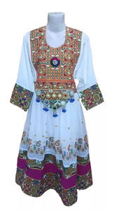 Vestido Maxi Étnico Transpirable para Niña, Estilo Nuristan Kabul, Traje Pashtun Afgano, Conjunto de Vestidos Tradicionales Casuales Kuchi Afganos - Product Image 4