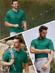 Polo homme de bonne qualité et confortable, polo homme à séchage rapide, polo homme en coton et polyester, polos homme sur mesure. - Product Image 5