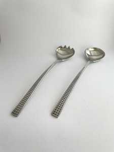 Stainless Steel <b>Salad</b> <b>Servers</b> With Twisted Handle Design Metal <b>Salad</b> Tools Food Grade Metal <b>Salad</b> Serving Cutlery For Table Use - Product Image 4