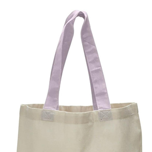 Shopping Supplier Best Quality Low Moq Short Handle For Shopping <b>Bag</b> Material Cotton Custom SIze And Solid Color - Product Image 2