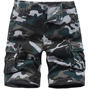 <b>Men's</b> Camouflage <b>Cargo</b> <b>Shorts</b> Mid Waist Button Fly Breathable Cotton Bermuda <b>Shorts</b> With Pockets Casual Style - Product Image 1