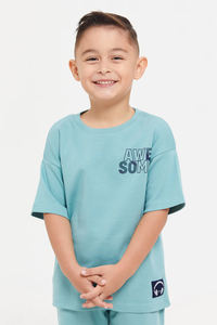 Ensemble de shorts à manches courtes imprimés personnalisés pour enfants - Motif imprimé uni - Ensemble de vêtements confortables pour enfants - Product Image 2