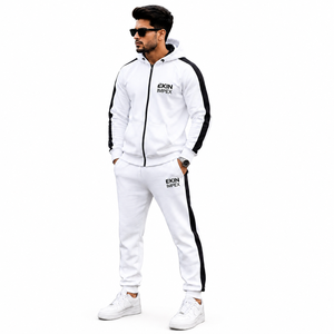 Conjunto Deportivo Personalizado OEM para Hombre, Sudadera con Capucha y Cremallera Completa, Ropa Deportiva para Correr, Entrenamiento y Actividades - Product Image 1
