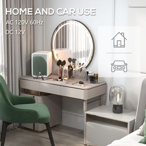 Mini Frigo Portatile AC/DC con Specchio LED, Funzione Raffreddamento e Riscaldamento per Camera da Letto, Auto, Cosmetici e Bevande - Product Image 6