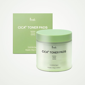 แผ่นโทนเนอร์บำรุงผิวหน้า Prreti Korean Cica Plus Toner Pads 50 แผ่น ผลิตในเกาหลี สารสกัดจากใบบัวบกและทีทรี - Product Image 4