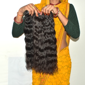 Extensions de cheveux indiens Remy vierges, double trame machine, dentelle tirée, coupe droite, donneur unique, pour femmes, pas chères, 100g, toutes couleurs - Product Image 5