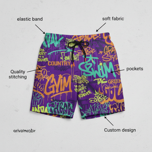 Trajes de baño personalizados reciclados, pantalones cortos de playa de secado rápido, pantalones cortos de playa, pantalones cortos de natación, pantalones cortos de malla personalizados - Product Image 6
