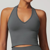Combinaison de yoga sexy une pièce pour femme, en tissu Repreve écologique, extensible et sans coutures, avec empiècements en maille, idéale pour le fitness