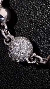 VVS Moissanite 360 Ball Link <b>Chain</b> 925 Sterling Silver 10K Gold <b>Iced</b> <b>Out</b> Round Bead Rosary Necklace Hip Hop Jewelry Wholesale - Product Image 4