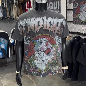 Camisetas Personalizadas para Hombre, 180 GSM, Algodón, Estilo Vintage Desgastado, Estampadas, Tallas Grandes, con Logotipo Personalizado - Product Image 3