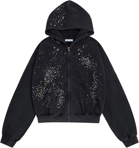 Sweat à capuche unisexe de haute qualité, épais, imprimé, personnalisé, coupe classique pour homme, avec poche, respirant, écologique, en coton peigné décontracté - Product Image 1