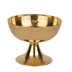 <b>Mandir</b> Essential Brass Diya Classic Design Oil Lamp Spiritual Style Diwali Decoration - Product Image 1