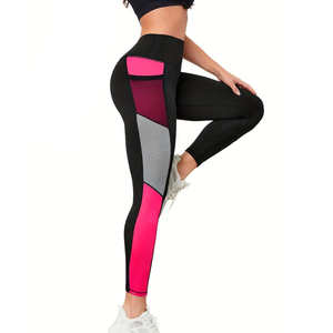 Leggings de yoga pour femmes, taille haute, en spandex et nylon, pour le sport et le fitness, vente en gros - Product Image 5