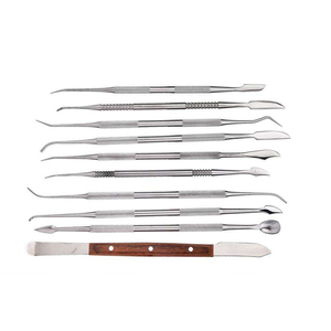 Double-Ended Stainless Steel Spatula Knife Carving <b>Tool</b> for Lab Stainless Steel Dentistry Wax Clay Sculpting <b>Engraving</b> <b>Tools</b> Set - Product Image 2