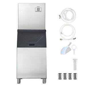 Macchina Professionale per Produzione Ghiaccio 550LBS/24H con Contenitore in Acciaio Inox da 300LBS e Funzione di Autopulizia - Product Image 1
