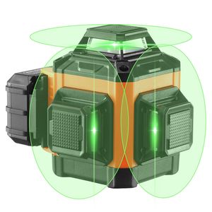Livella Laser a Croce Verde Autolivellante Manuale da 30 Metri, 3 Linee a 360 Gradi, Impermeabile IP54, 8 Modalità Rotanti - Product Image 1