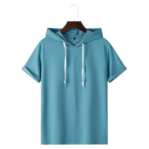 Custom Design <b>Men</b> T Shirt <b>Hoodies</b> Lightweight Top Trend New Arrival Half <b>Sleeves</b> Sports Wear T Shirt <b>Hoodies</b> with Cheap Price - Product Image 4